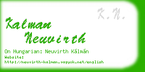 kalman neuvirth business card