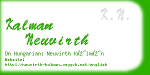 kalman neuvirth business card